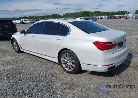2017 BMW 740I xDrive z USA, uszkodzony, nr VIN WBA7E4C59HGU99864